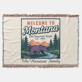 Personalisierte Montana-Wurfdecke Decke
