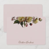 Personalisierte Moody Elegante Wildblume Blues Blu Mitteilungskarte (Vorne/Hinten)