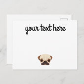 Personalisierte Mops-Postkarten Postkarte (Vorne/Hinten)