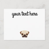 Personalisierte Mops-Postkarten Postkarte (Vorderseite)