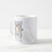 Personalisierte Mops-Umarmung Kaffeetasse (Vorderseite Links)