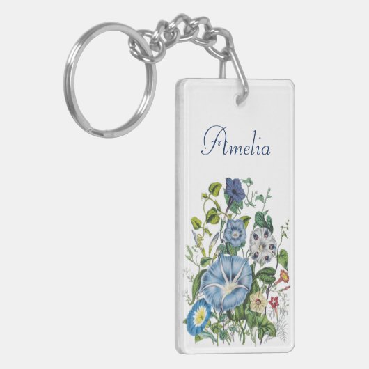 Personalisierte Morgenglorien Schlüsselanhänger (Vorderseite links)