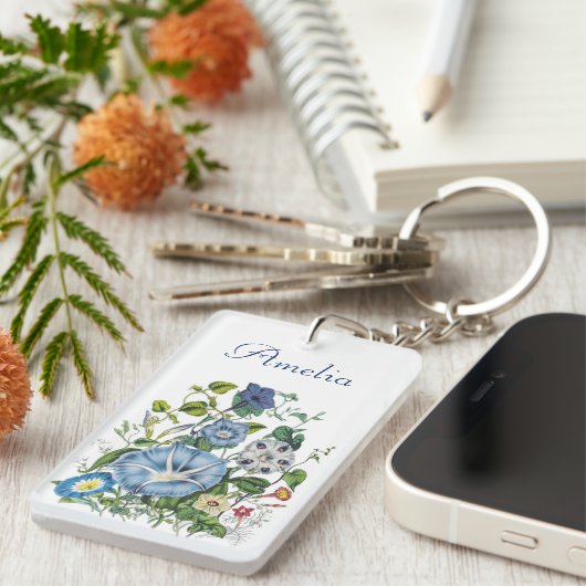 Personalisierte Morgenglorien Schlüsselanhänger (Vorderseite rechts)