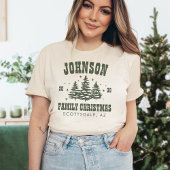 Personalisierte Moss Green Family - Weihnachtsmatt T-Shirt