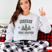 Personalisierte Moss Green Family - Weihnachtsmatt T-Shirt