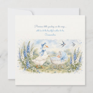 Personalisierte Mother Goose Baby-Kinderwagen Blau