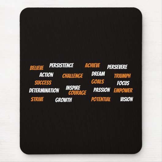 Personalisierte Motivations-Wortwolke  Mousepad (Vorne)