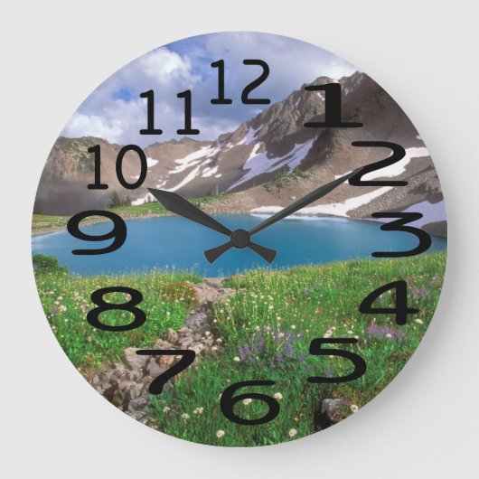Personalisierte Motivierend Bergmauer-Uhr Große Wanduhr (Vorderseite)