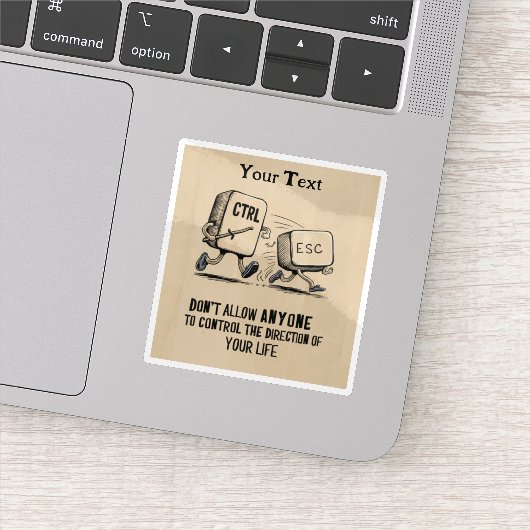 Personalisierte Motivierend Kontrolle Ihr Leben Aufkleber (Detail)