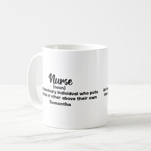 Personalisierte Motivierend Krankenversicherung Kaffeetasse (Vorderseite Links)