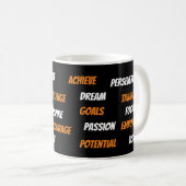 Personalisierte Motivierend Word Cloud-Tasse Kaffeetasse (VorderseiteRechts)