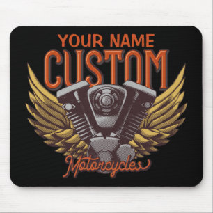 Personalisierte Motorrad-Adlerwochenfahrer-Garage Mousepad