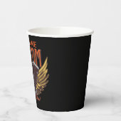 Personalisierte Motorrad-Adlerwochenfahrer-Garage Pappbecher (Links)