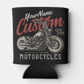 Personalisierte Motorrad-Rebell-Biker-Garage Dosenkühler (Rückseite)