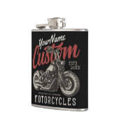 Personalisierte Motorrad-Rebell-Biker-Garage Flachmann (Links)