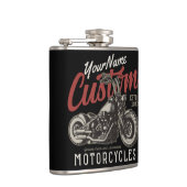 Personalisierte Motorrad-Rebell-Biker-Garage Flachmann (Rechts)