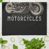 Personalisierte Motorrad-Rebell-Biker-Garage Geschirrtuch (Gefaltet)