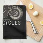 Personalisierte Motorrad-Rebell-Biker-Garage Geschirrtuch (Viertel Falte)