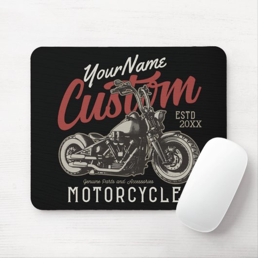 Personalisierte Motorrad-Rebell-Biker-Garage Mousepad (Mit Mouse)