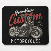 Personalisierte Motorrad-Rebell-Biker-Garage Mousepad (Vorne)