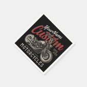 Personalisierte Motorrad-Rebell-Biker-Garage Serviette (Ecke)