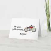 Personalisierte Motorrad-Ruhestandsfeier Karte (Vorderseite)
