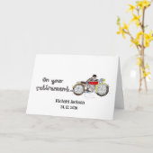 Personalisierte Motorrad-Ruhestandsfeier Karte (Gelbe Blume)