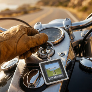 Personalisierte Motorrad-Ruhestandsgeschenke für P Schlüsselanhänger