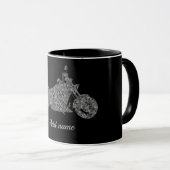 Personalisierte Motorrad-Tasse Tasse (VorderseiteRechts)