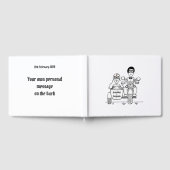 Personalisierte Motorrad- und Sidecar-Hochzeit Gästebuch (Voll)