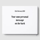 Personalisierte Motorradhochzeit Gästebuch (Rückseite)