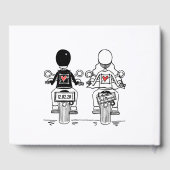 Personalisierte Motorradhochzeit Gästebuch (Rückseite)