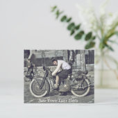 Personalisierte Motorradkarte Postkarte (Stehend Vorderseite)