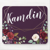 Personalisierte Mouse Pad Plum Lila Rose Gold Geom Mousepad (Vorne)