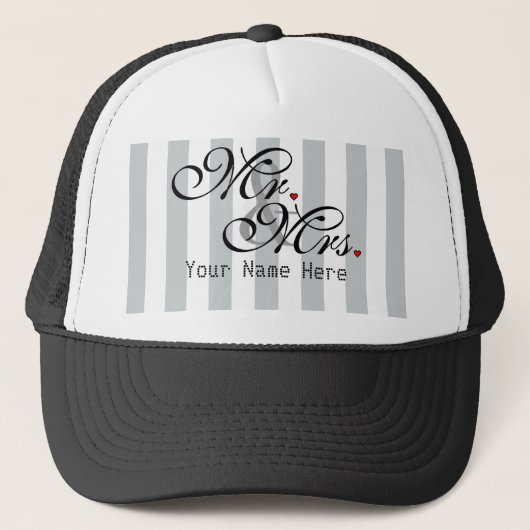 Personalisierte Mr. and Mrs. Click to Customize Co Truckerkappe (Vorderseite)