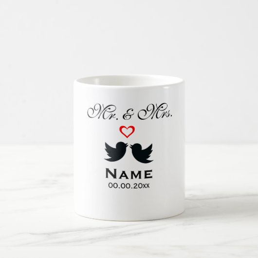 Personalisierte Mr. and Mrs Coffee Tasse (Mittel)