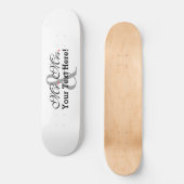 Personalisierte Mr. and Mrs Plus Anpassbare Farbe Skateboard (Vorderseite)