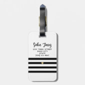 Personalisierte Mr. and Mrs. Script Wedding Newlyw Gepäckanhänger (Rückseite vertikal)