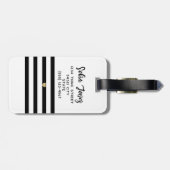 Personalisierte Mr. and Mrs. Script Wedding Newlyw Gepäckanhänger (Rückseite horizontal)