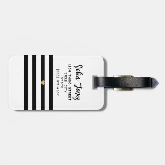 Personalisierte Mr. and Mrs. Script Wedding Newlyw Gepäckanhänger (Rückseite horizontal)