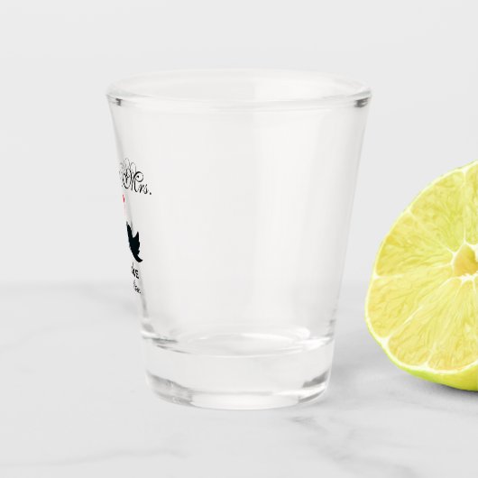 Personalisierte Mr. and Mrs. Shot Glass Schnapsglas (Rechts)