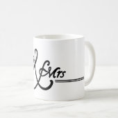 Personalisierte Mr. and Mrs. Wedding Tasse (VorderseiteRechts)