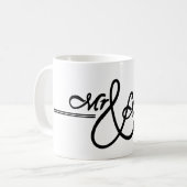 Personalisierte Mr. and Mrs. Wedding Tasse (Vorderseite Links)