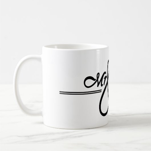 Personalisierte Mr. and Mrs. Wedding Tasse (Links)