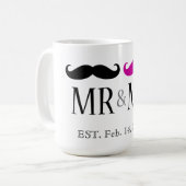 Personalisierte MR & MR-Tasse Kaffeetasse (Vorderseite Links)