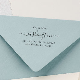 Personalisierte Mr. & Mrs. Wedding Rücksendeadress Gummistempel