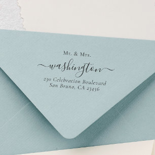 Personalisierte Mr. & Mrs. Wedding Rücksendeadress Gummistempel