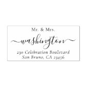 Personalisierte Mr. & Mrs. Wedding Rücksendeadress Gummistempel (Prägung)