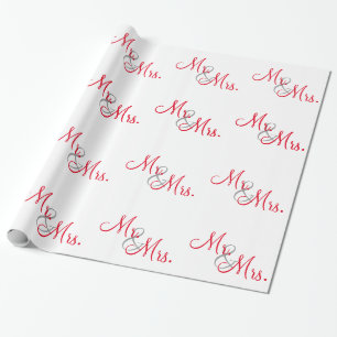 Personalisierte Mr und Mrs Geschenkpapier