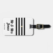 Personalisierte Mr. und Mrs. White Wedding neu Gepäckanhänger (Vorderseite horizontal)